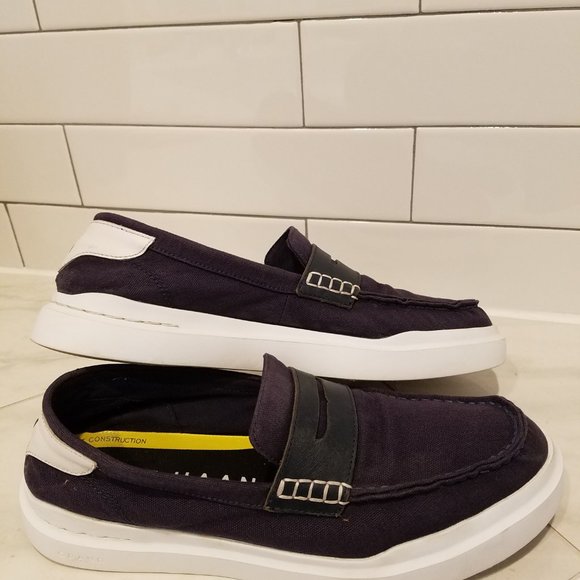 Men’s Cole Haan GRAND360 Rally Blue Canvas Penny Loafers Size 9M (C34726) EUC - Picture 5 of 9
